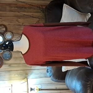 Smartwool Pink Tan Blue Colorblock Shadow Pine Merino Sweater Womens Size L